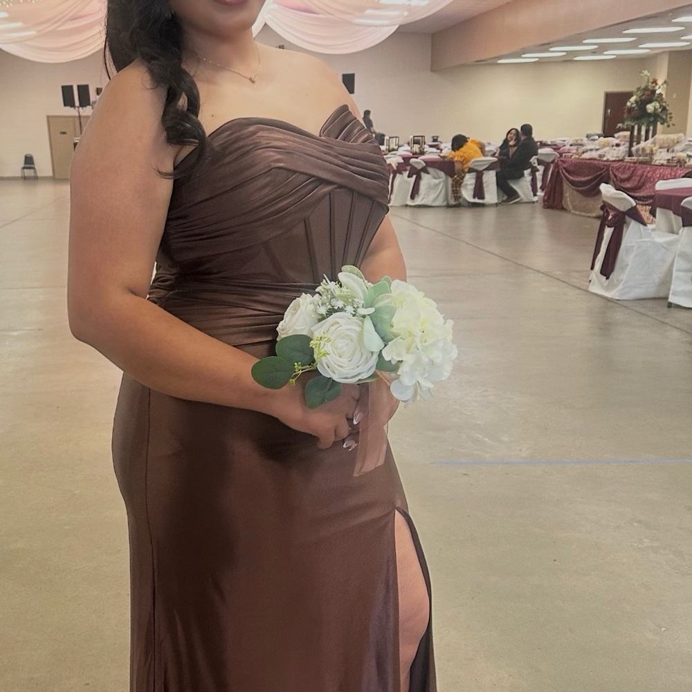 Bridesmaid chocolate dress
